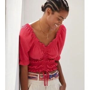 ANTHRO | Pilcro Ruched‎ Crop